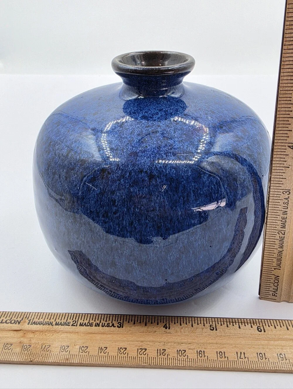 Blue Ceramic Studio Vase Len Lindsay? Read
